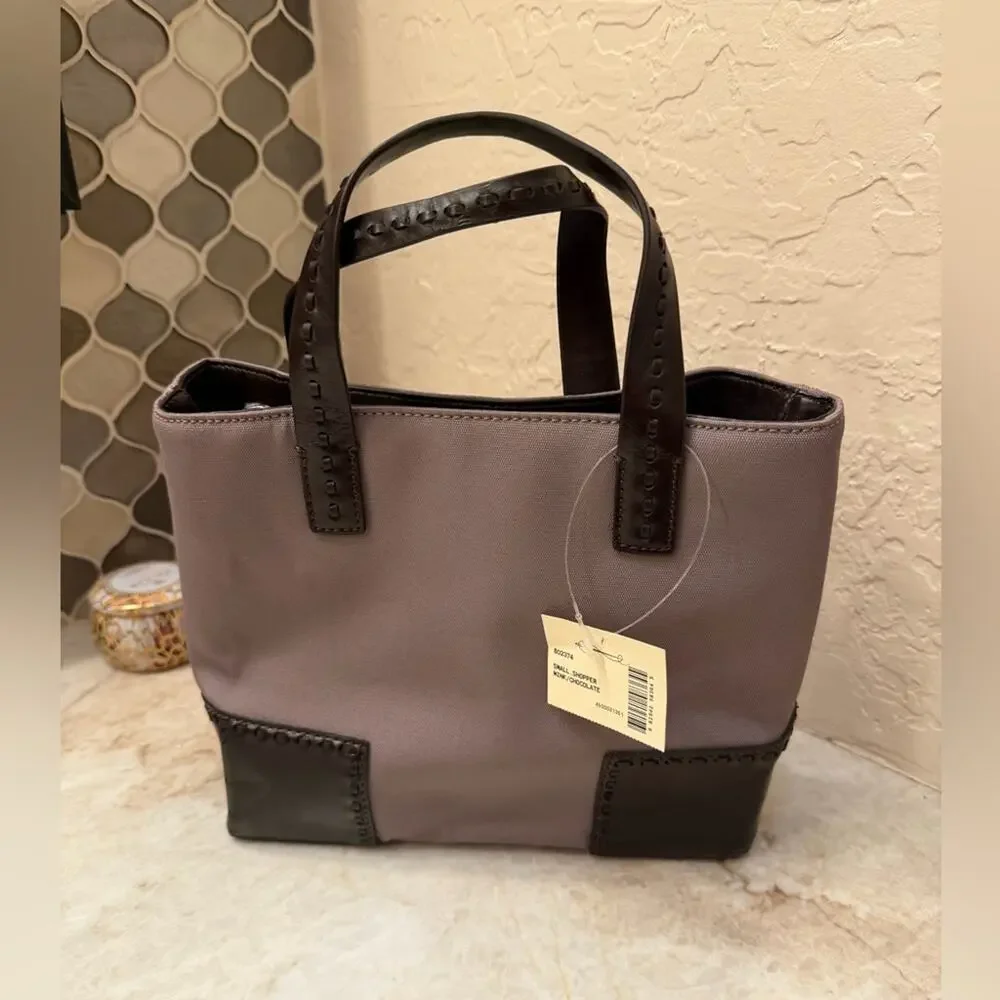 Cole Haan mink/ chocolate small shopper NWT